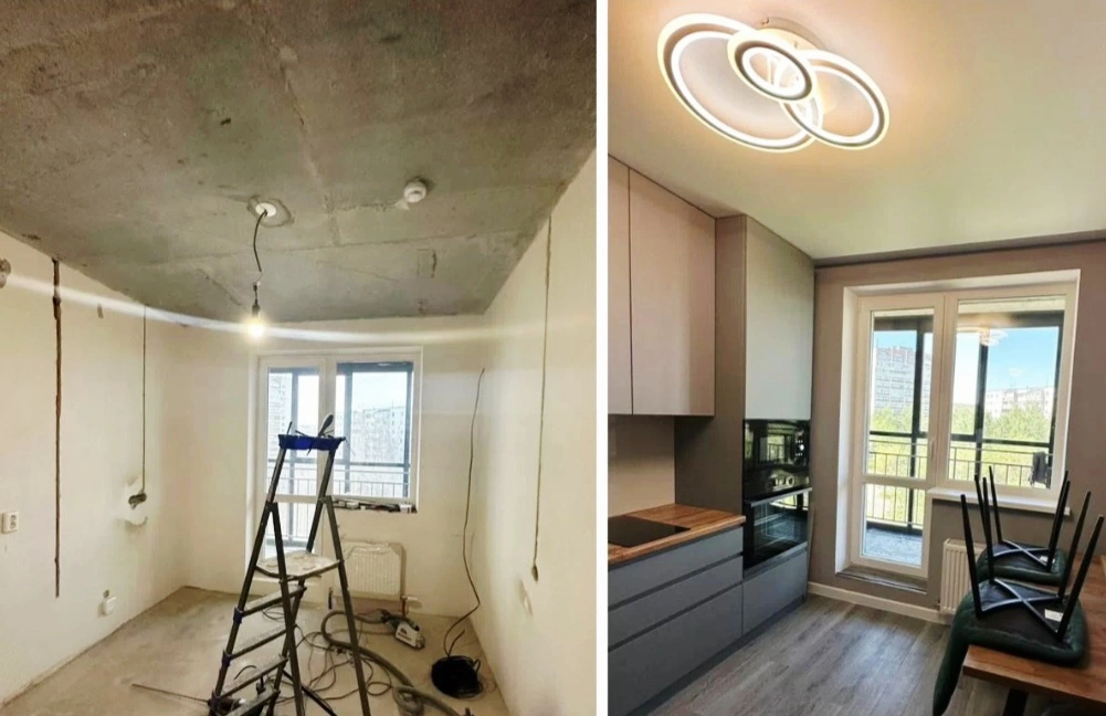 rénovation intérieure - avant après cuisine
